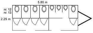 Toiletwagen nr 12 en 13